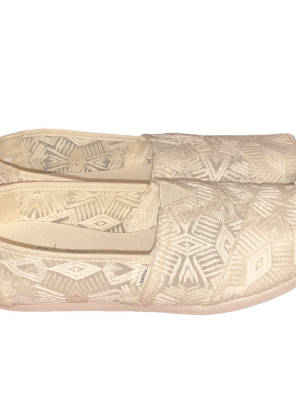 TOMS Alpargata CloudBound Natural Lace Size 8 slip on - Picture 5 of 12